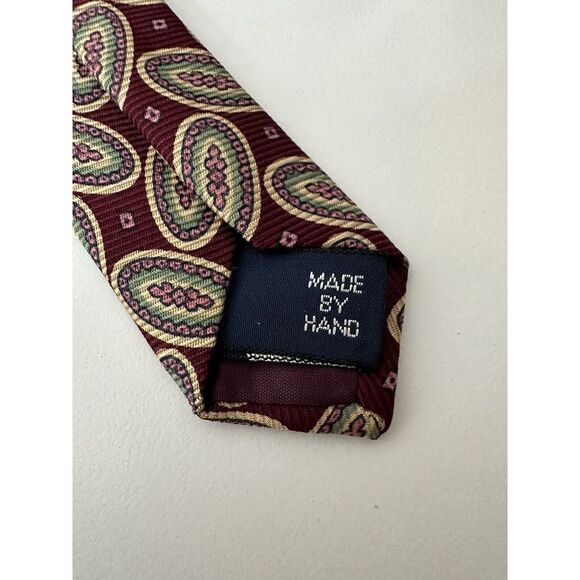 Polo By Ralph Lauren 100% Silk Hand Made In USA Geometric Office Corpcore Money - Picture 3 of 7